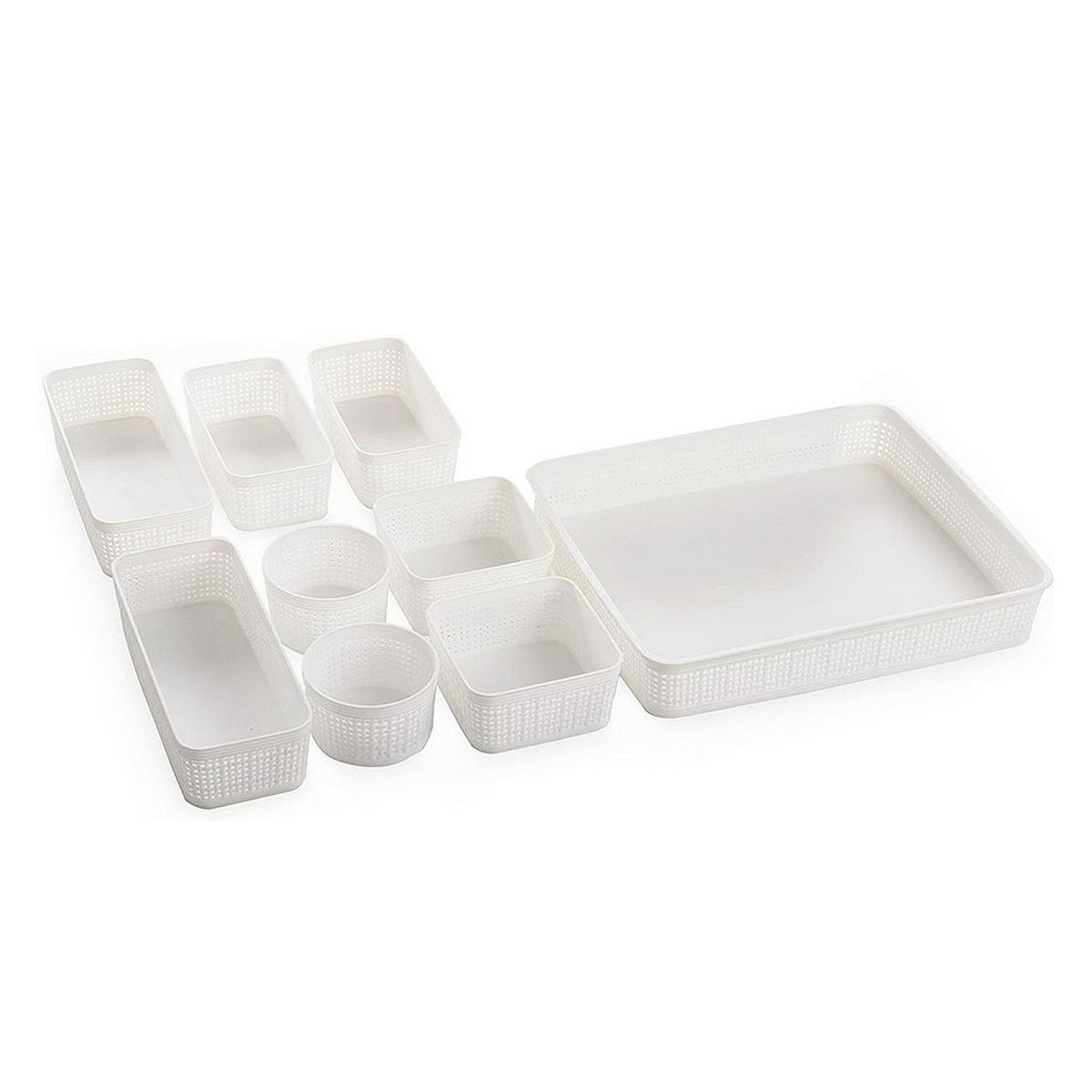 CASATUA - Canastos Organizadores Set De 9 Unids Cocina Baño Multiuso