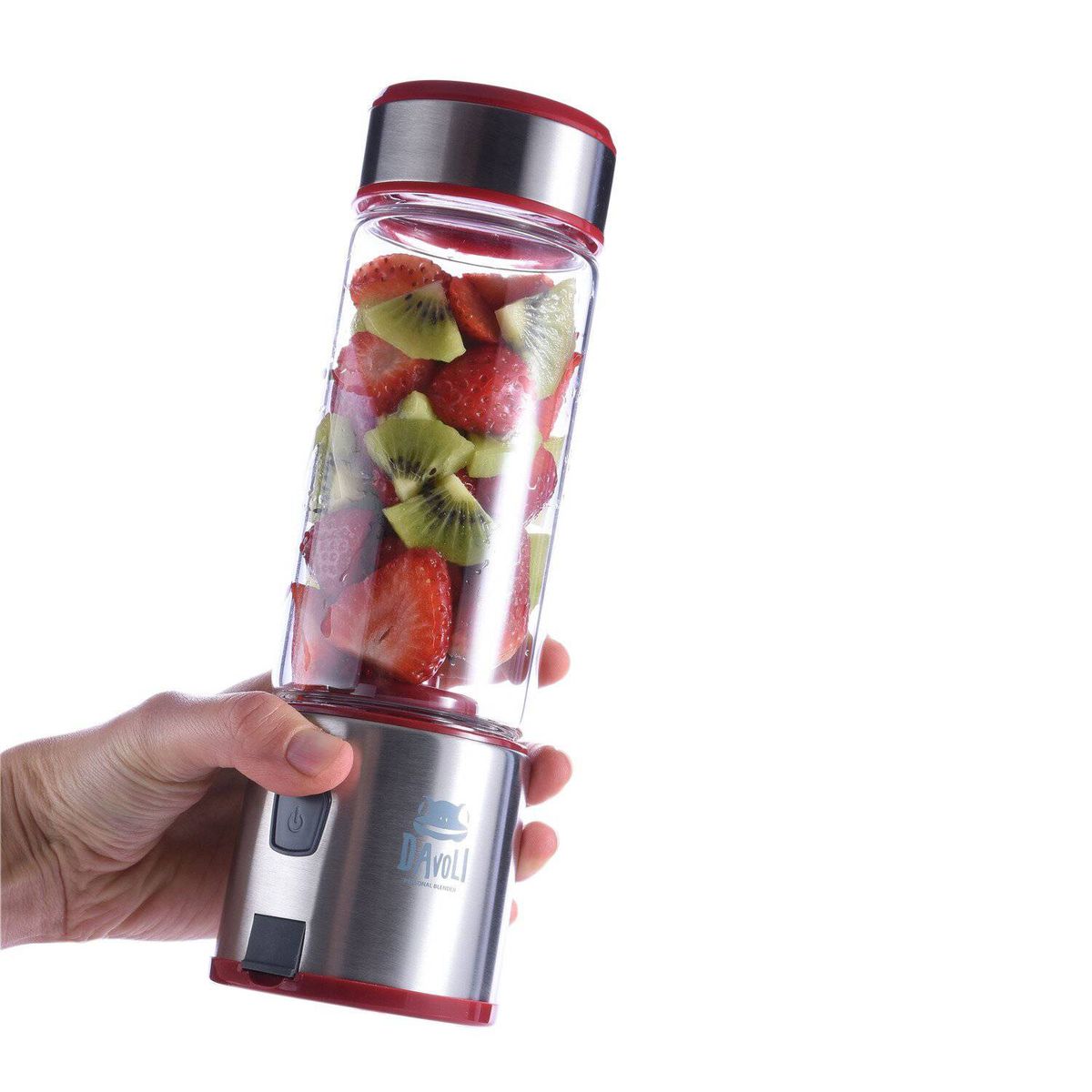 DAVOLI - Licuadora portátil recargable usb para jugos - Spow Roja