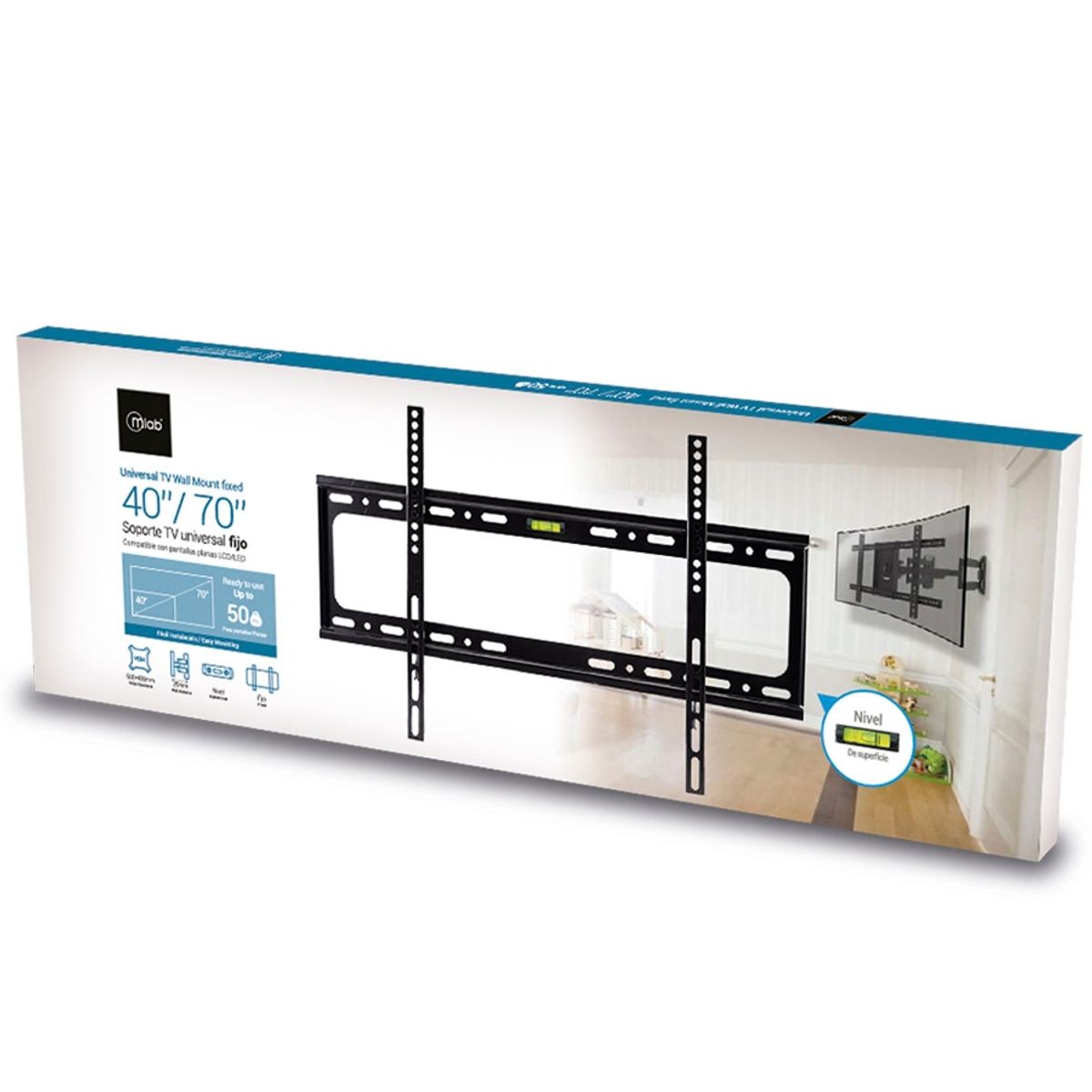 MLAB - Soporte Para Tv Mlab Inclinable 42 - 70 Pulgadas 50 Kg 8952 Color Negro MLAB