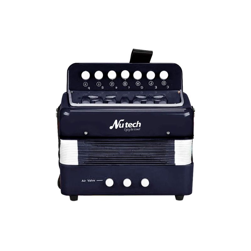 NUTECH - Acordeon De Niño 7 Notas Color-Negro NUTECH
