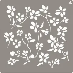 LA PAJARITA - Stencil Flowers 20x20