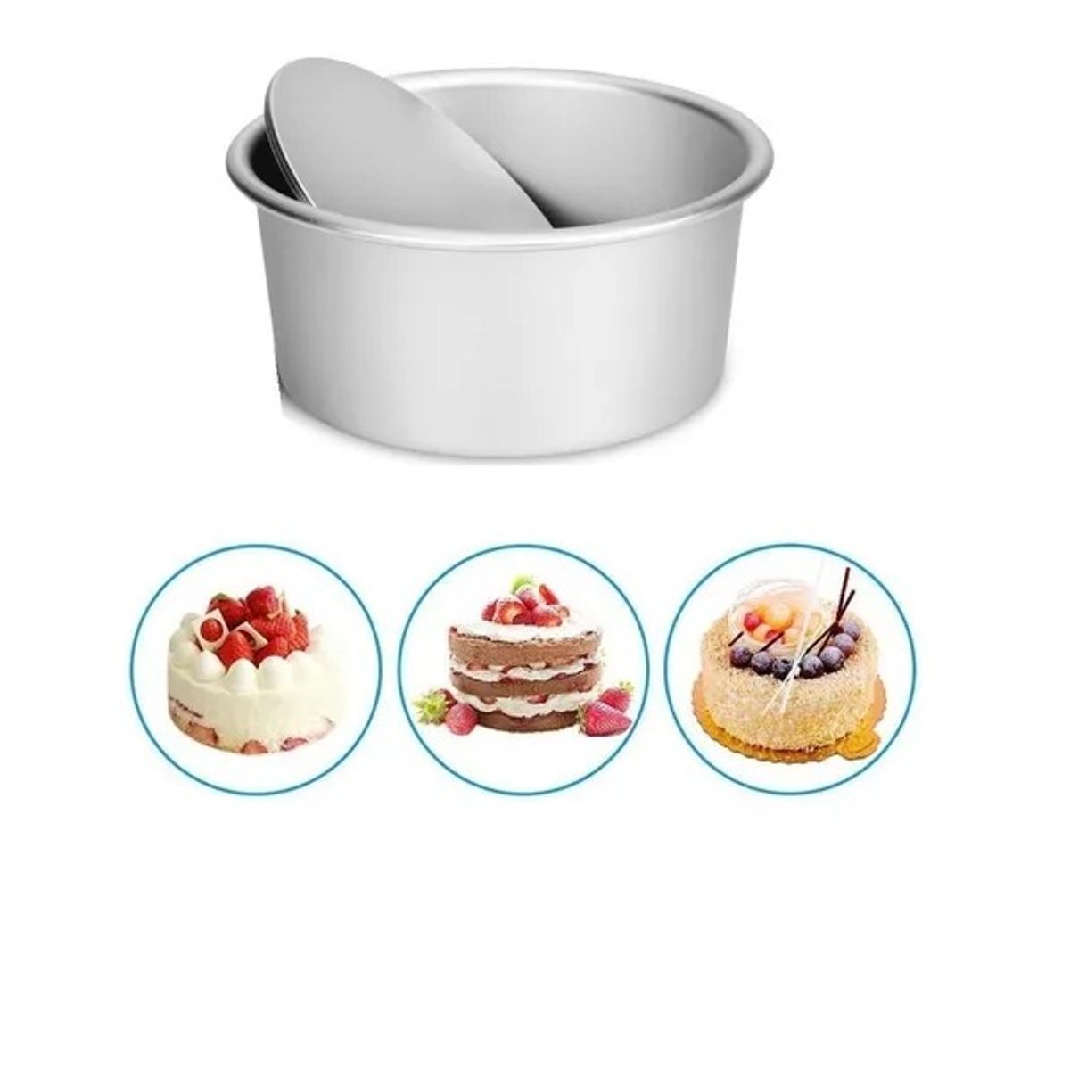 GENERICO - Moldes De Aluminio Para Tortas Molde Desmontable Molde 16x8cm