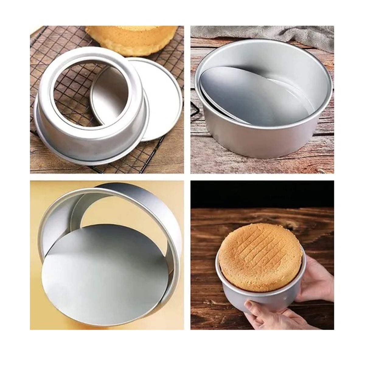 GENERICO - Moldes De Aluminio Para Tortas Molde Desmontable Molde 16x8cm