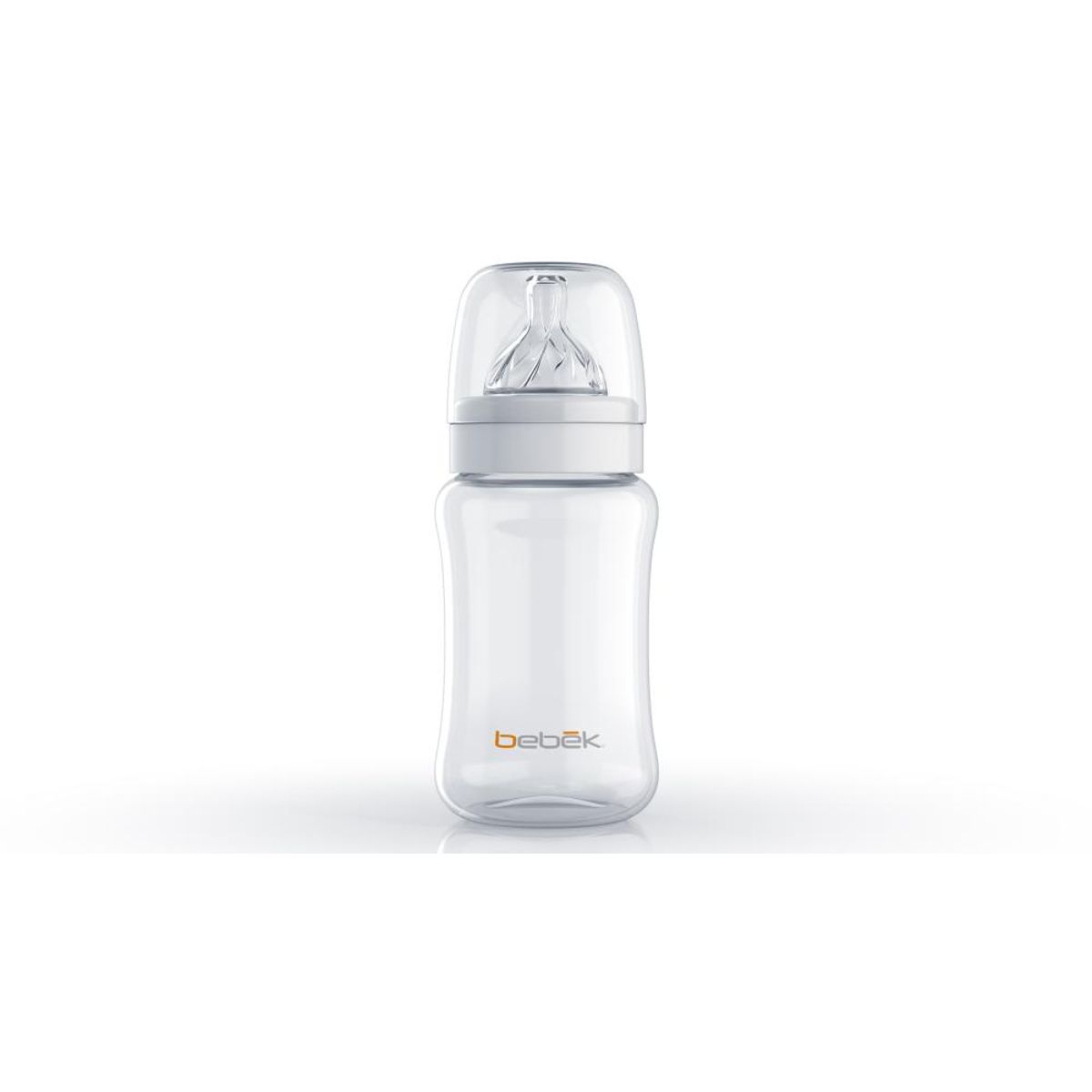 BEBEK - Biberón Clásico 270ml - Tetina SenseFlo™ (Flujo Medio) - Blanco