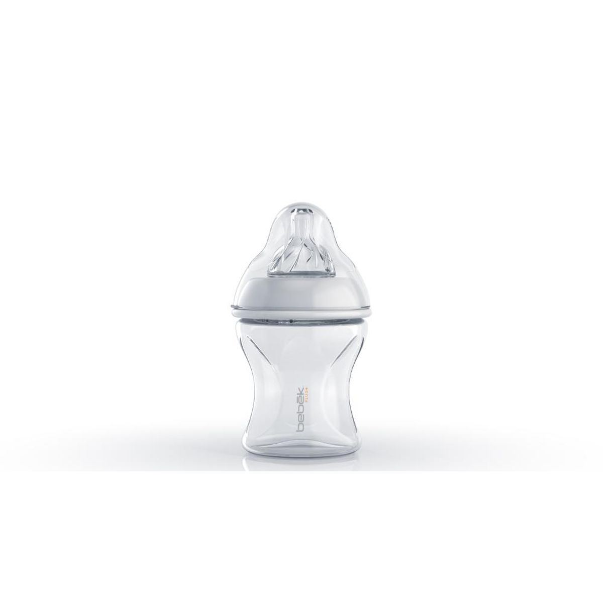 BEBEK - Biberón Plus 150ml - Tetina SenseFlo™ (Flujo Lento) - Blanco