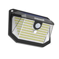Foco Solar 178 Led Exterior Unitario + Sensor - Negro - Luz Fría