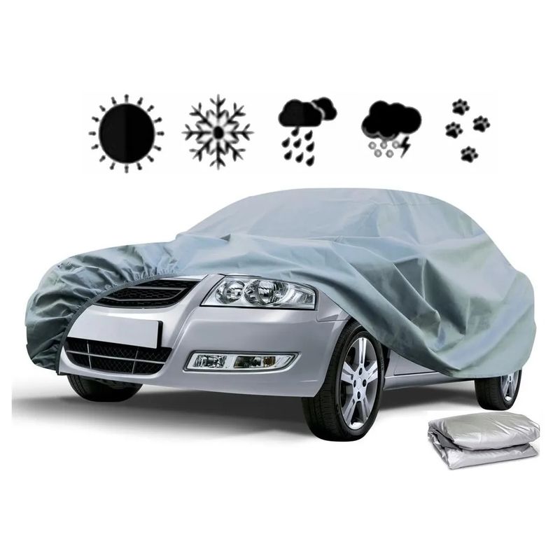 GENERICO - Cobertor Funda Auto Carpa Cubre Autos Talla M 430x175x119 cm
