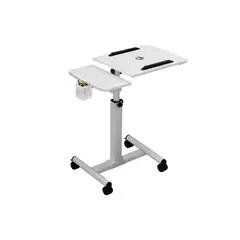 GENERICO - Multimesa ajustable con ventilador para notebook blanca