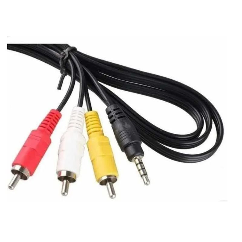 IRM - Cable Auxiliar A Rca 3x1 Aux 35mm De Audio Y Video 15mtr
