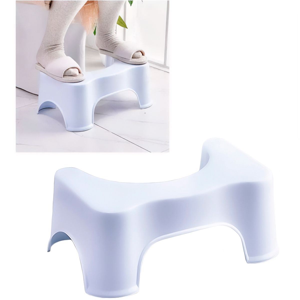 GENERICO - Alzador Taburete de Baño Reposapies para Piso WC