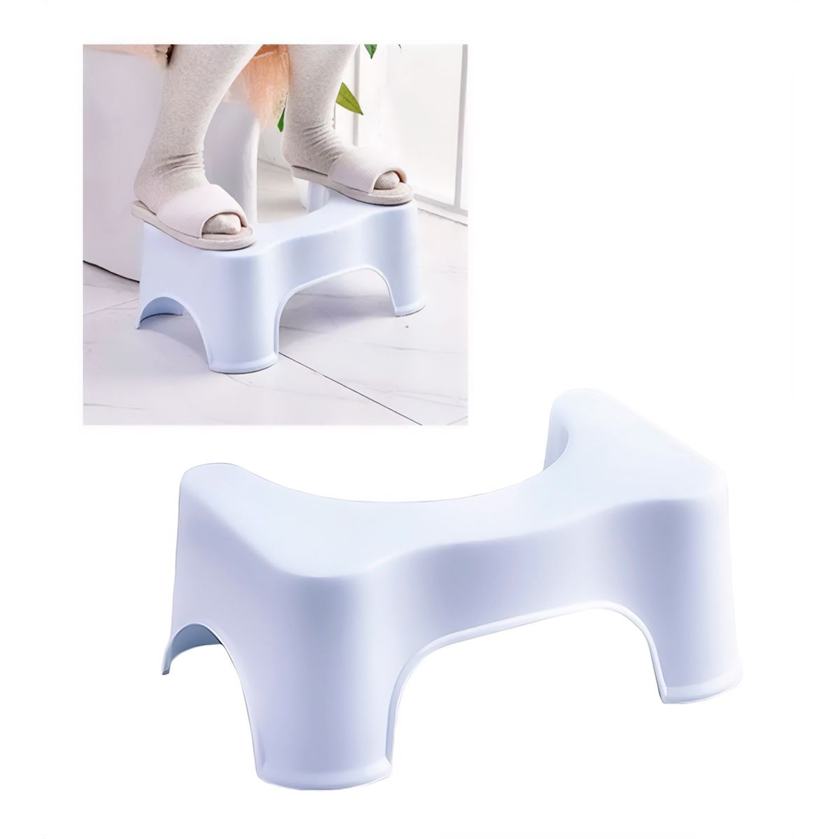 GENERICO - Alzador Taburete de Baño Reposapies para Piso WC