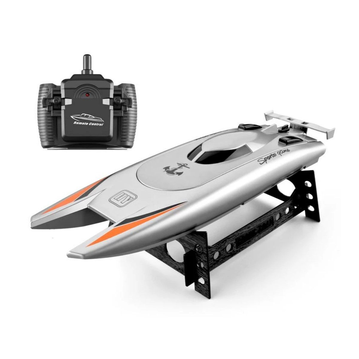 MON PETIT - Lancha Juguete A Control Remoto Doble Motor - Gris