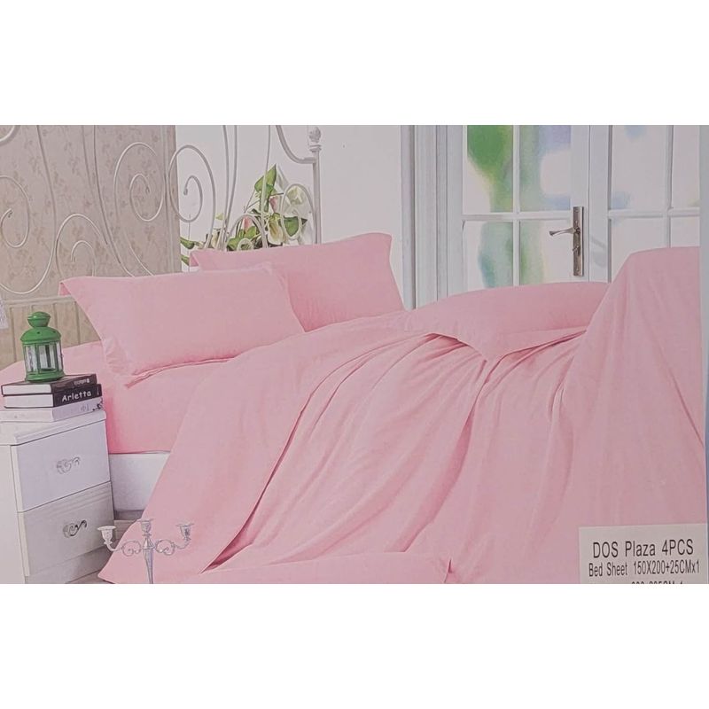ANGELES DEL HOGAR - Juego De Sabanas King + 2 Fundas D Almohadas Rosado