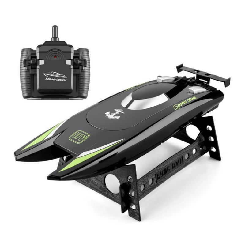 MUNDO ONLINE - Lancha Juguete A Control Remoto Doble Motor - Negro