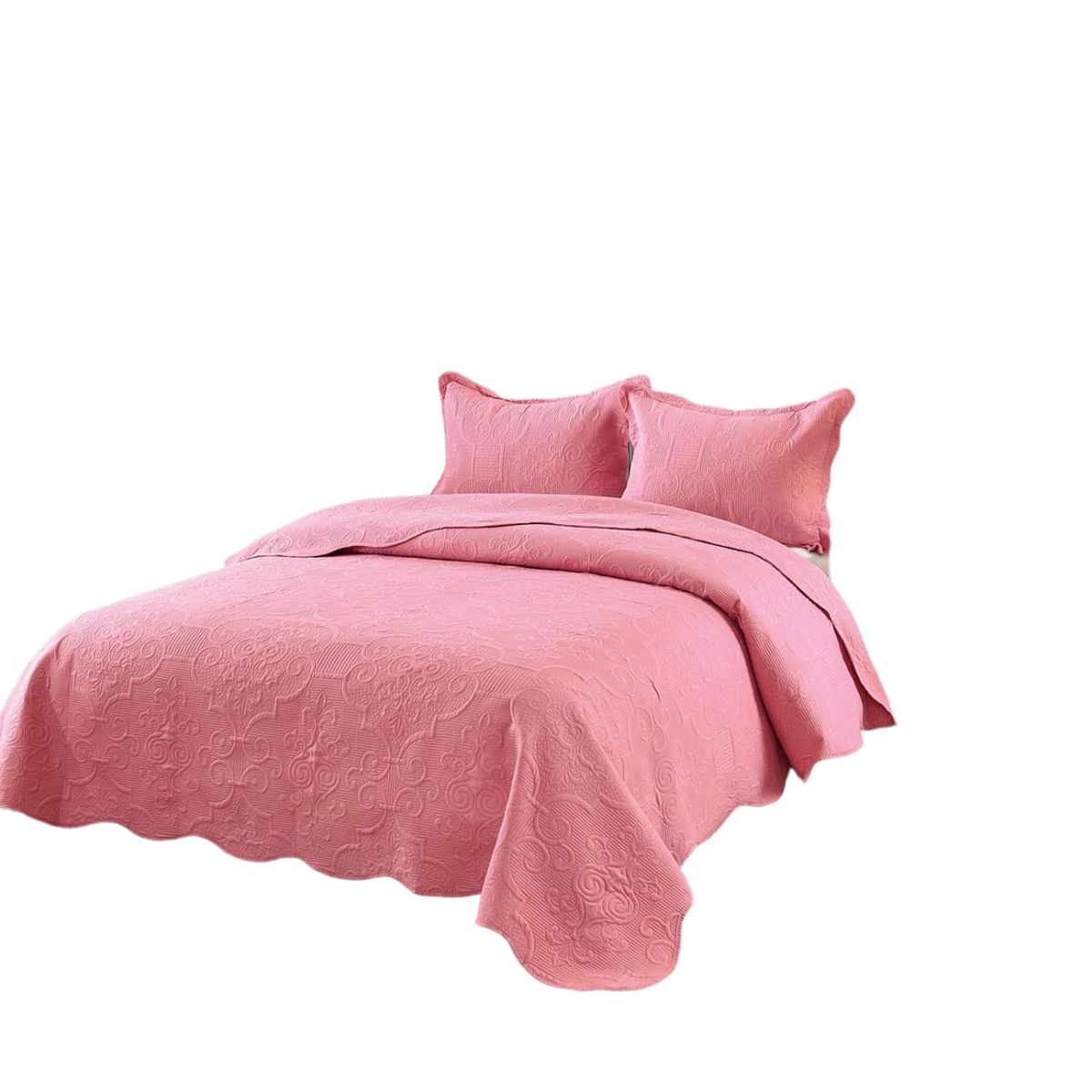 GENERICO - Cobertor de verano Quilt King ROSADO