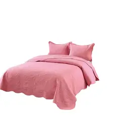 GENERICO - Cobertor de verano Quilt King ROSADO