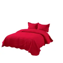 GENERICO - Cobertor de verano Quilt King Burdeo