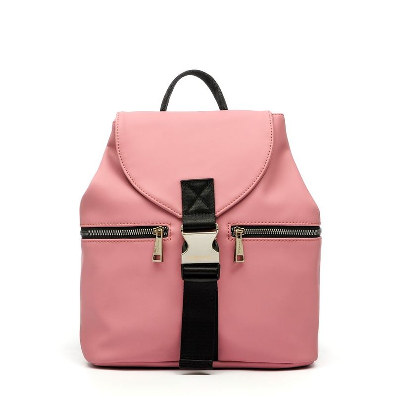AMPHORA - Mochila con tapa mediana matilde rosado