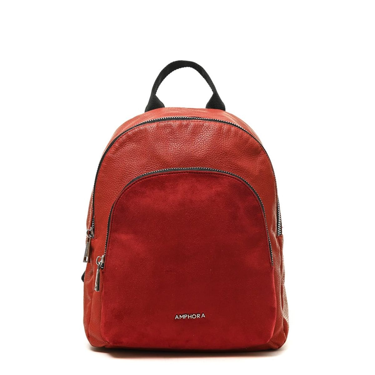 AMPHORA - Mochila mediana elliot rojo oscuro
