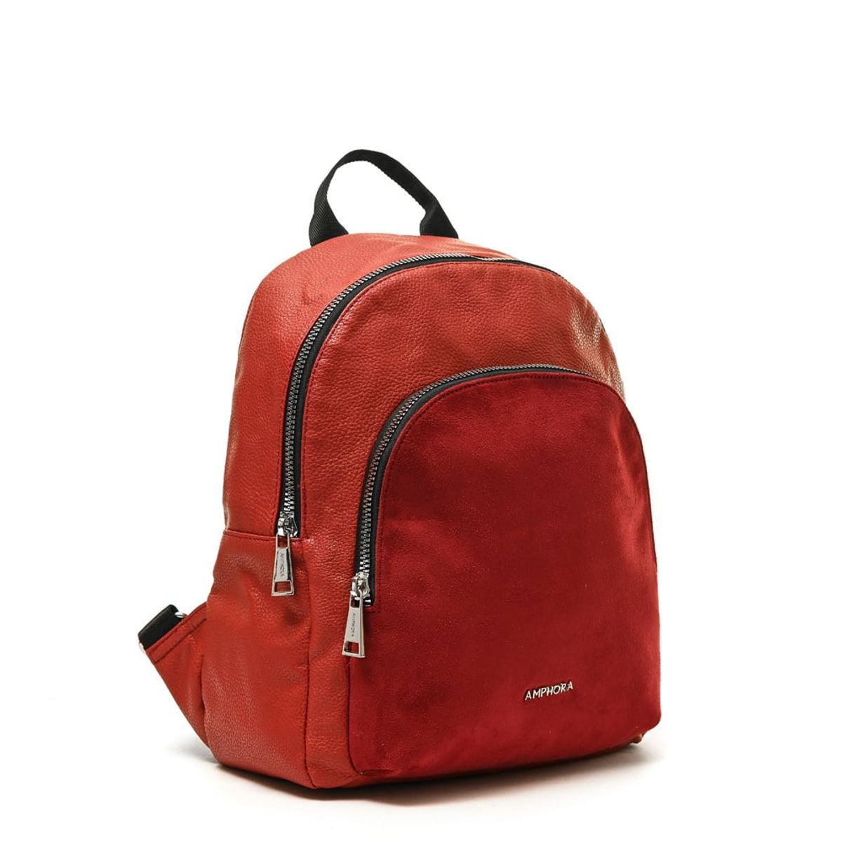 AMPHORA - Mochila mediana elliot rojo oscuro