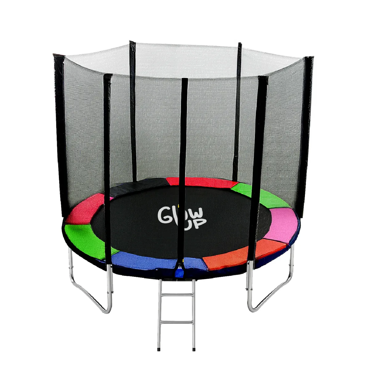 GLOWUP - Cama Elástica 6ft 183mt soporta 160kg Malla Glowup Escalera