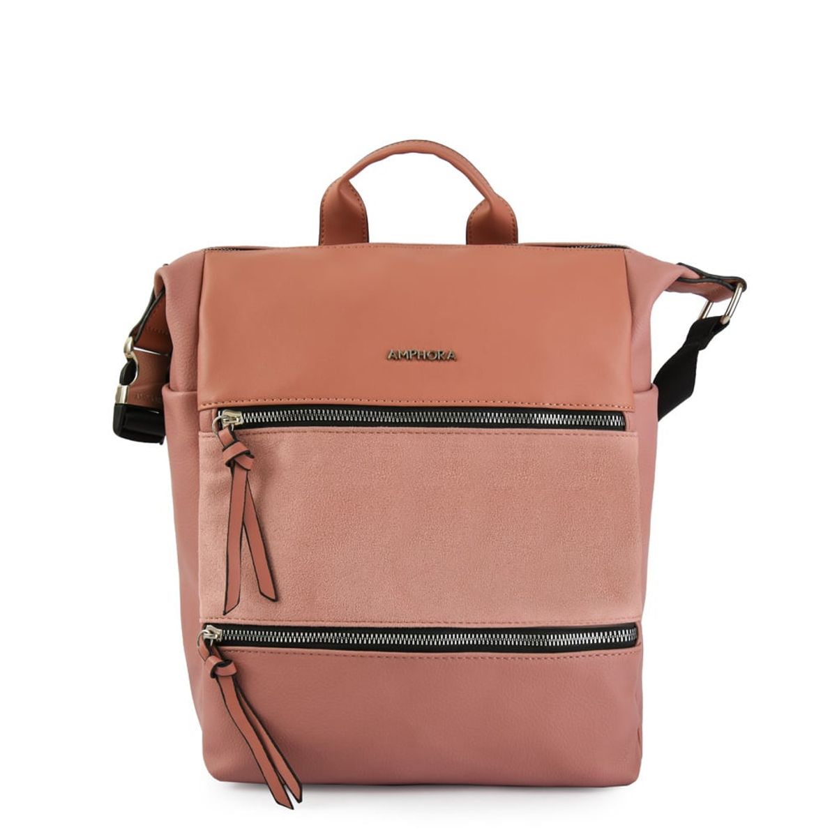 AMPHORA - Mochila mediana elia rosa viejo