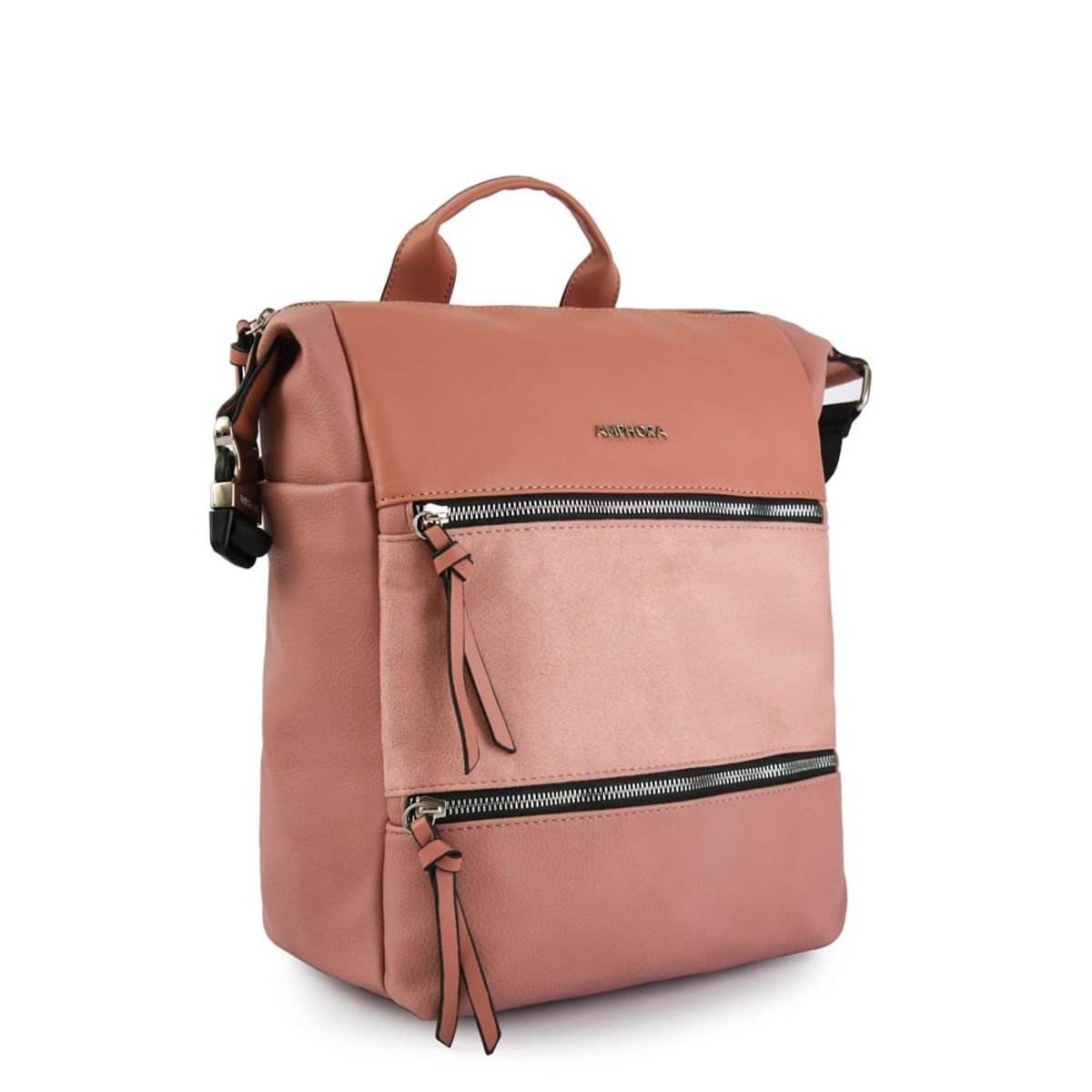 AMPHORA - Mochila mediana elia rosa viejo