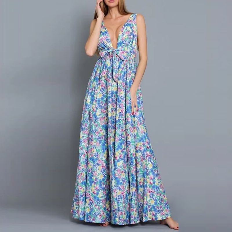 CAPRICHOSA - Maxi Vestido Niraj Azul
