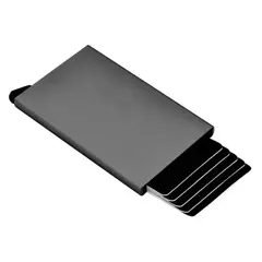 GENERICO - Tarjetero Metalico Aluminio Anti Clonacion Caballe