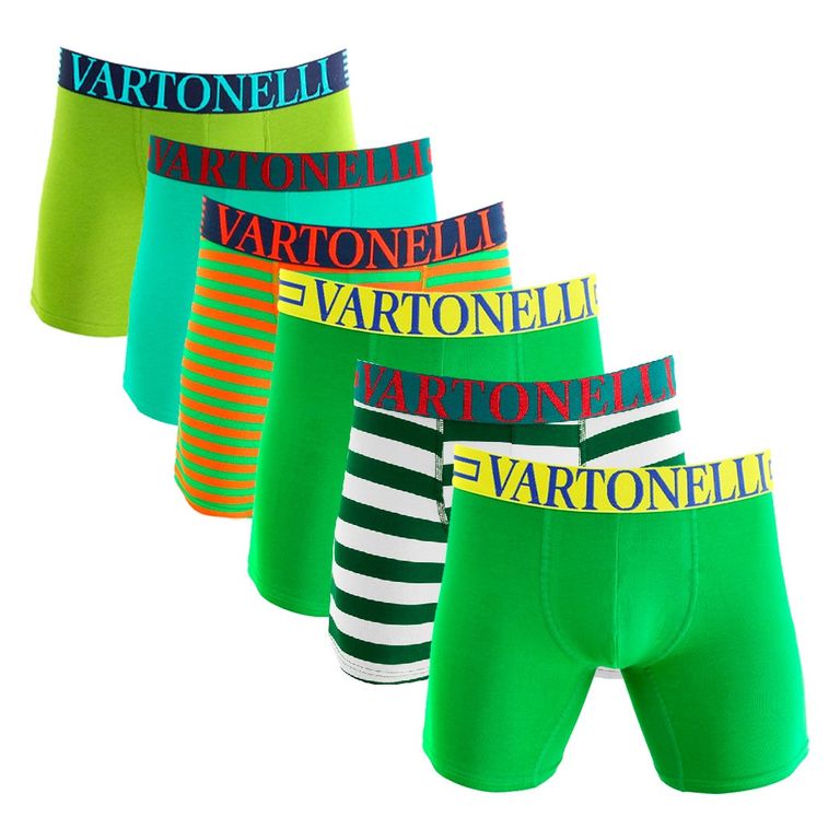 Pack de 6 Boxer Medio Algodon Hombre. XL