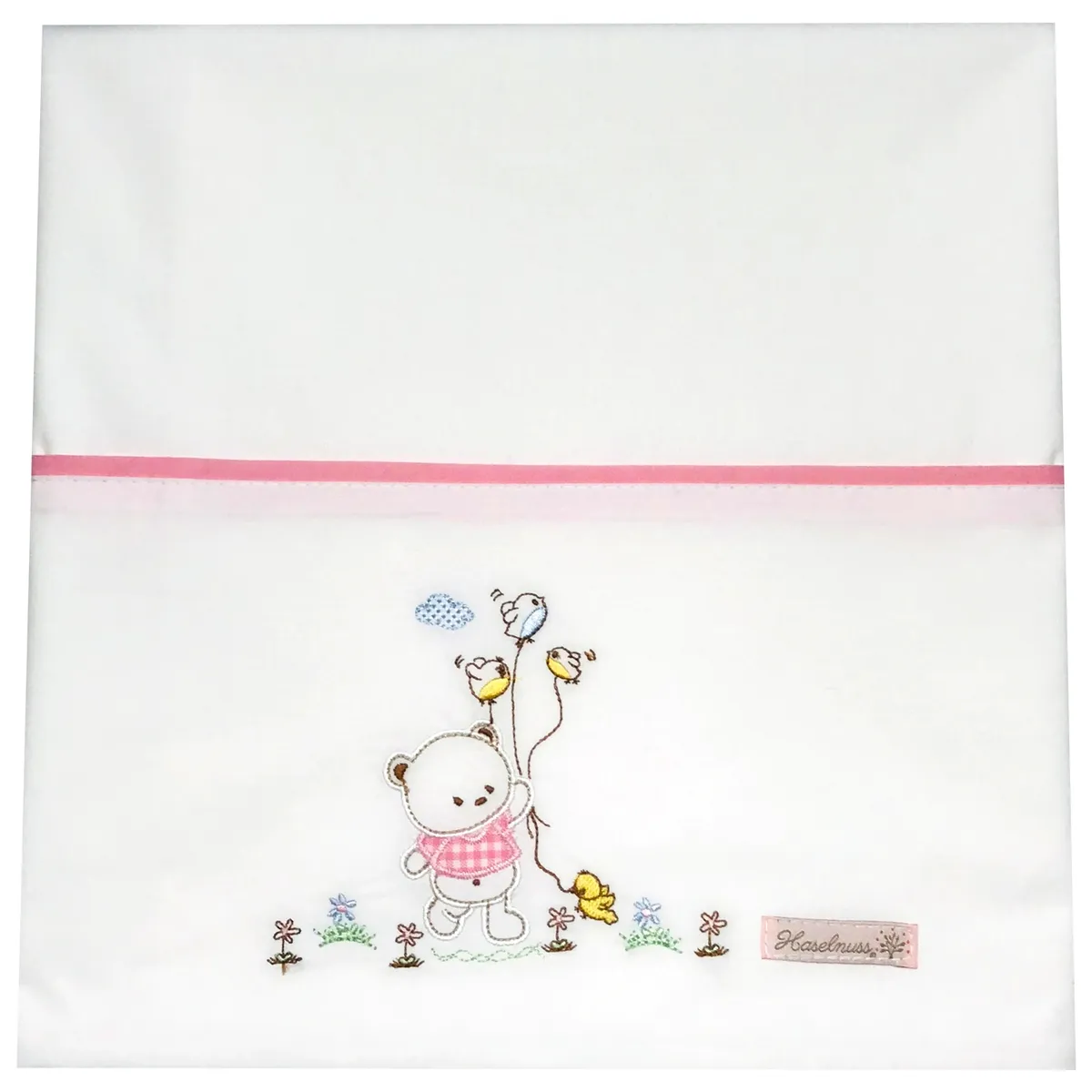 HASELNUSS - juego de sabanas cuna pack and play osita rosada