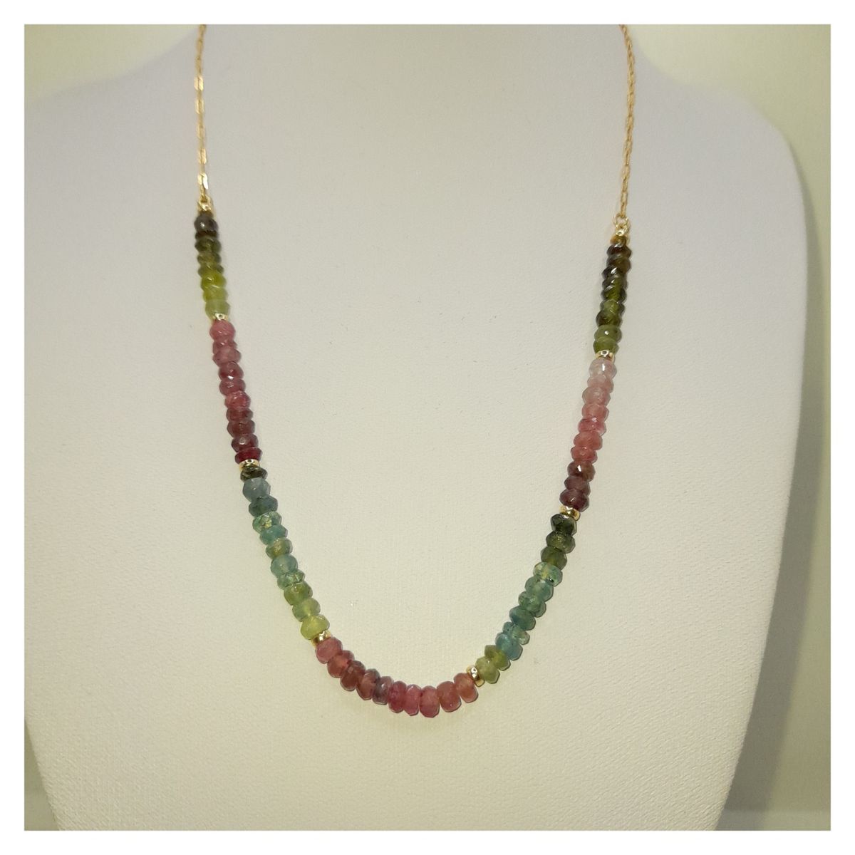 CAT JOYAS - Collar turmalinas Gold Filled 14k