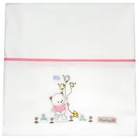 Juego de sabanas cuna colecho osita rosada