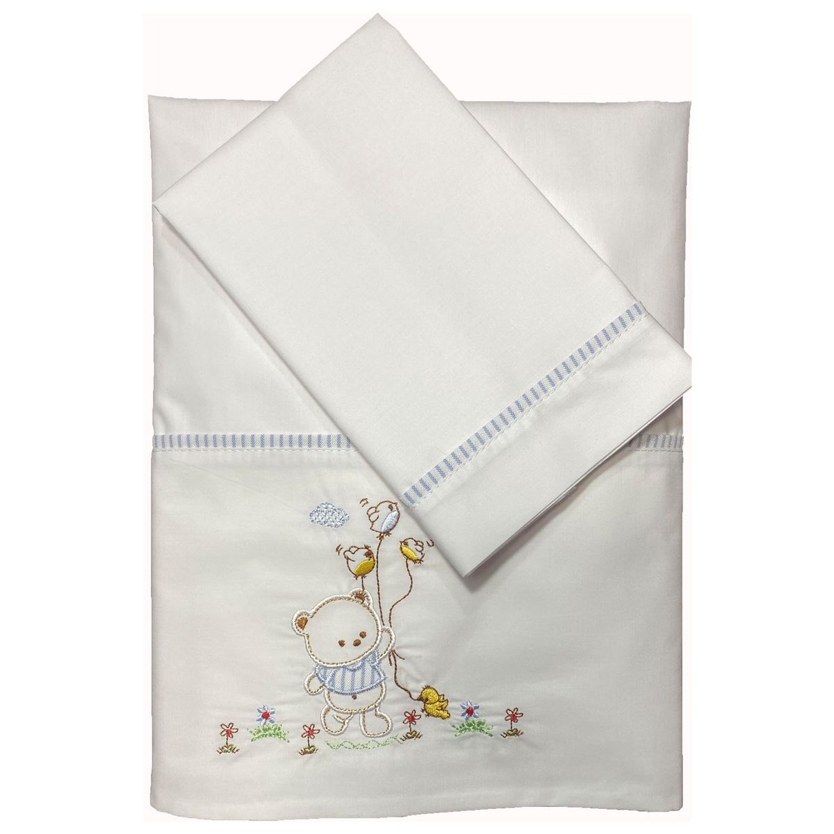 HASELNUSS - Juego de sabanas cuna pack and play osito celeste