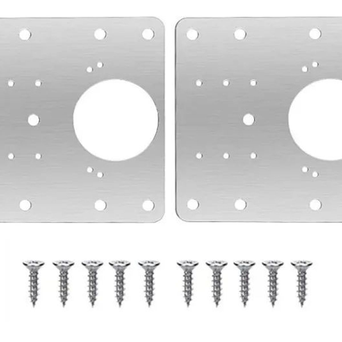KUANGYE - 2Par De Placa De Reparacion Bisagra Mueble Tornillos Puerta