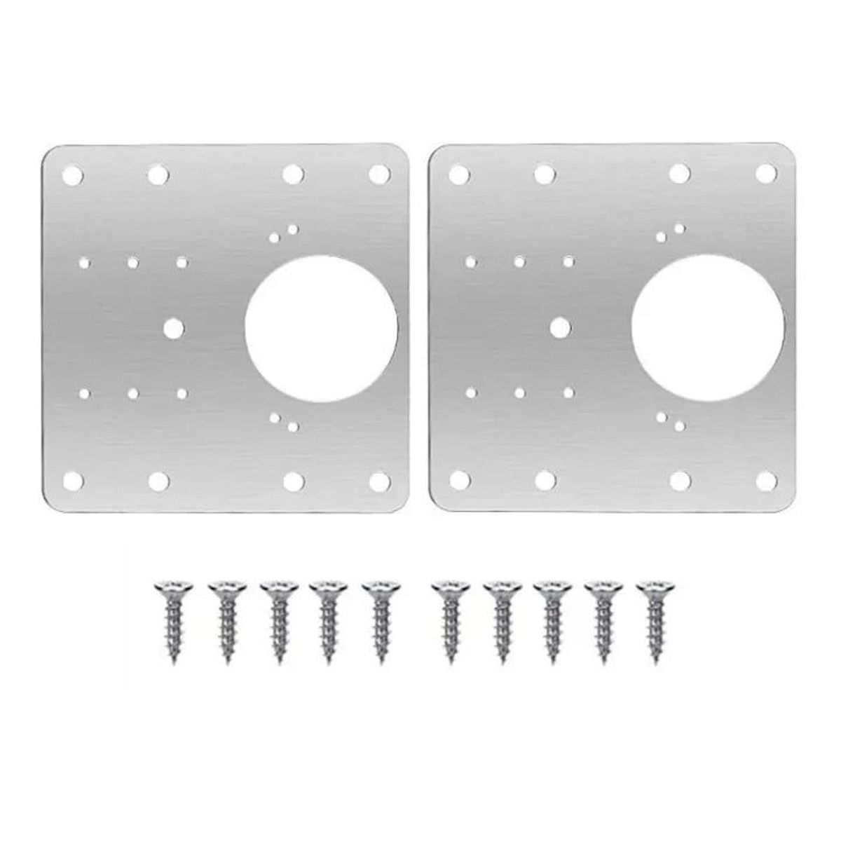 KUANGYE - 2Par De Placa De Reparacion Bisagra Mueble Tornillos Puerta
