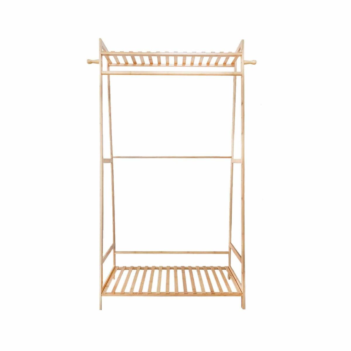 SOHOGAR - Perchero organizador de madera 80x40x145 cm