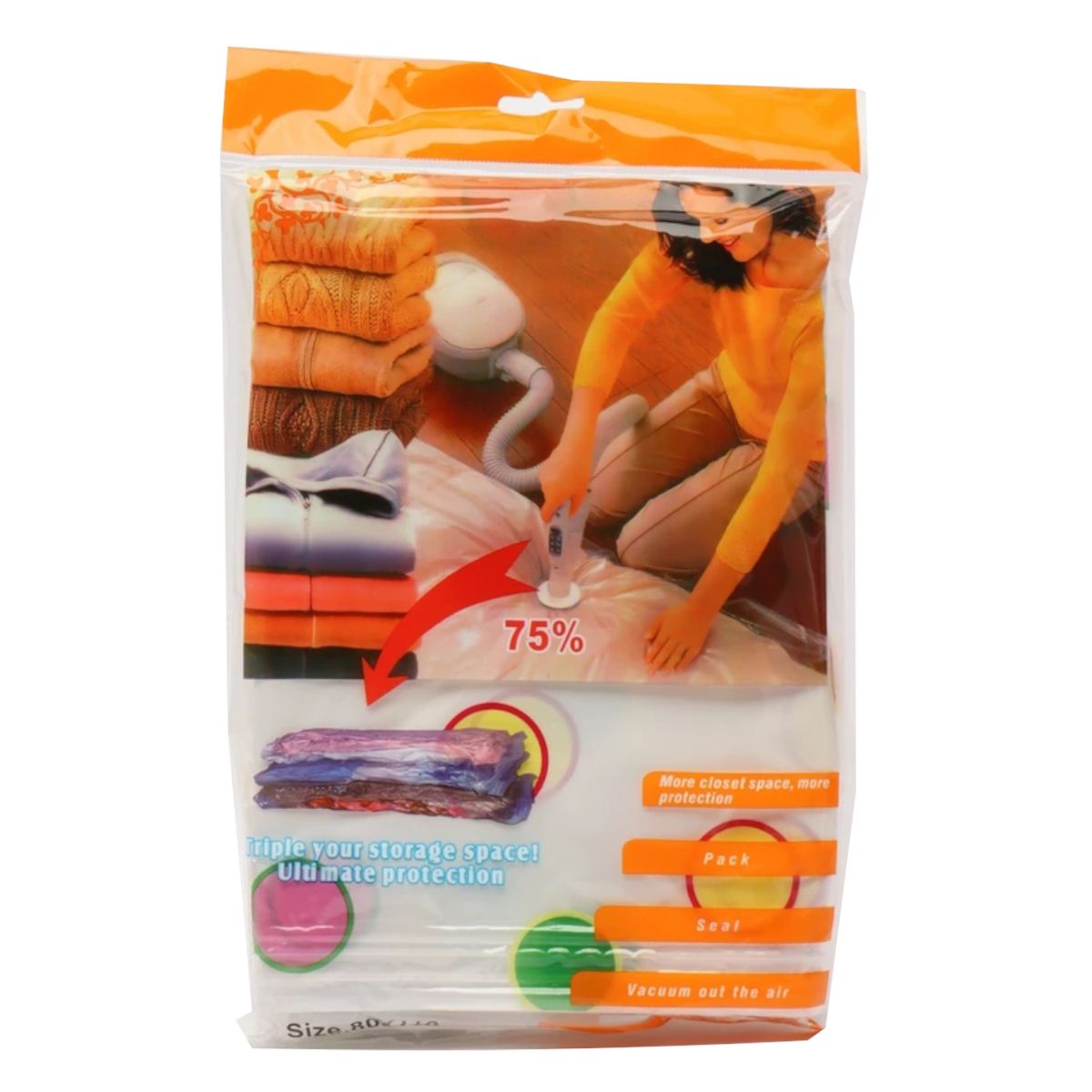 GENERICO - Bolsas Al Vacio Comprimir Ropa Ahorra Espacio