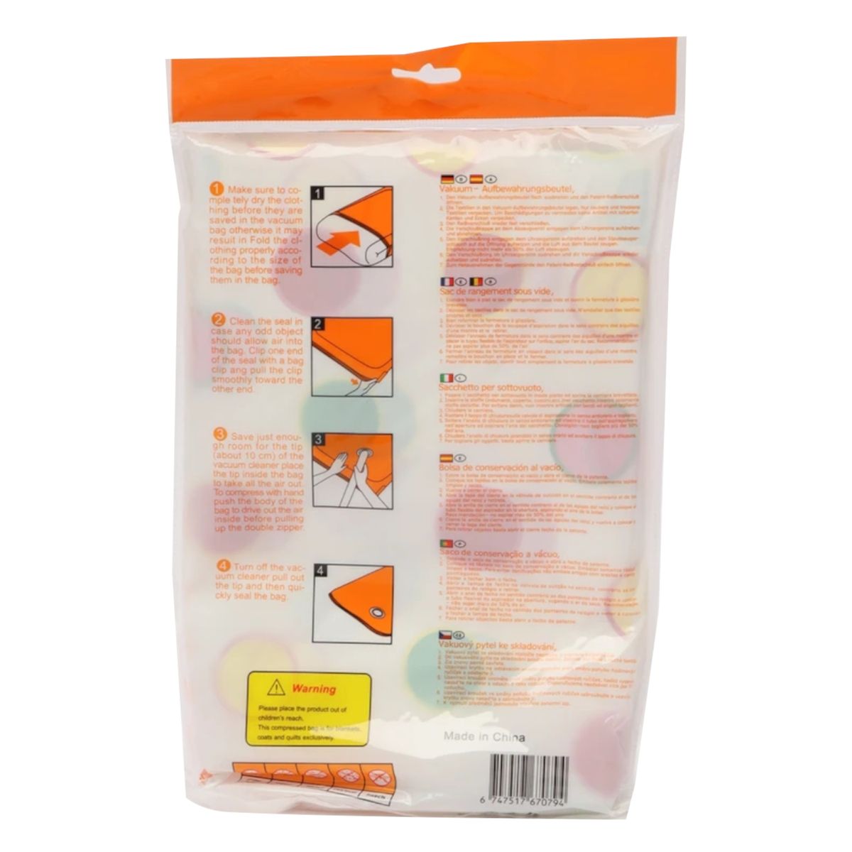 GENERICO - Bolsas Al Vacio Comprimir Ropa Ahorra Espacio