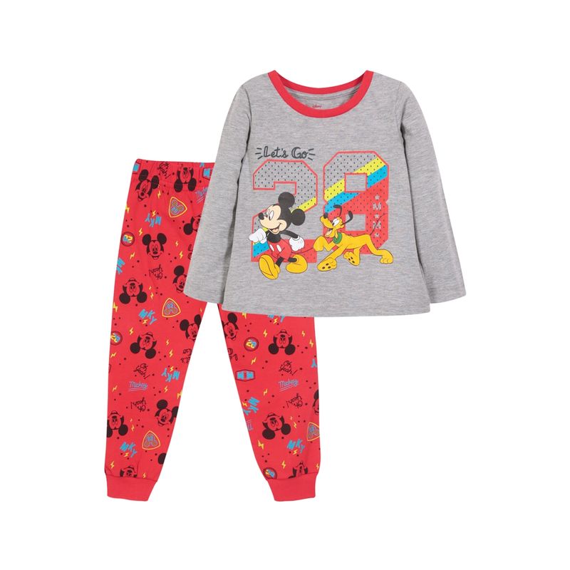 DISNEY - Pijama Ll Niño Mickey Y Pluto Rojo Disney
