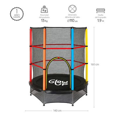 Imagen 2 del producto Cama Elástica 1,40 x 1,60 mt 4,5 Ft Malla Seguridad Superior