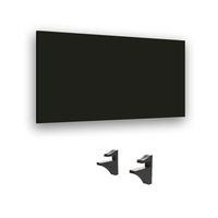 Repisa Flotante 60x25cm MDP + 2 soportes Negro KPP60x25x1,5UV