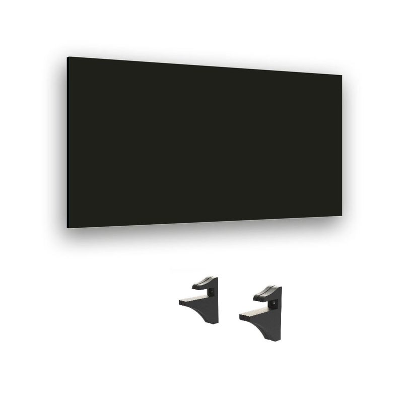 BRASFORMA - Repisa + 2 Soportes 60×25x1,5cm NEGRO