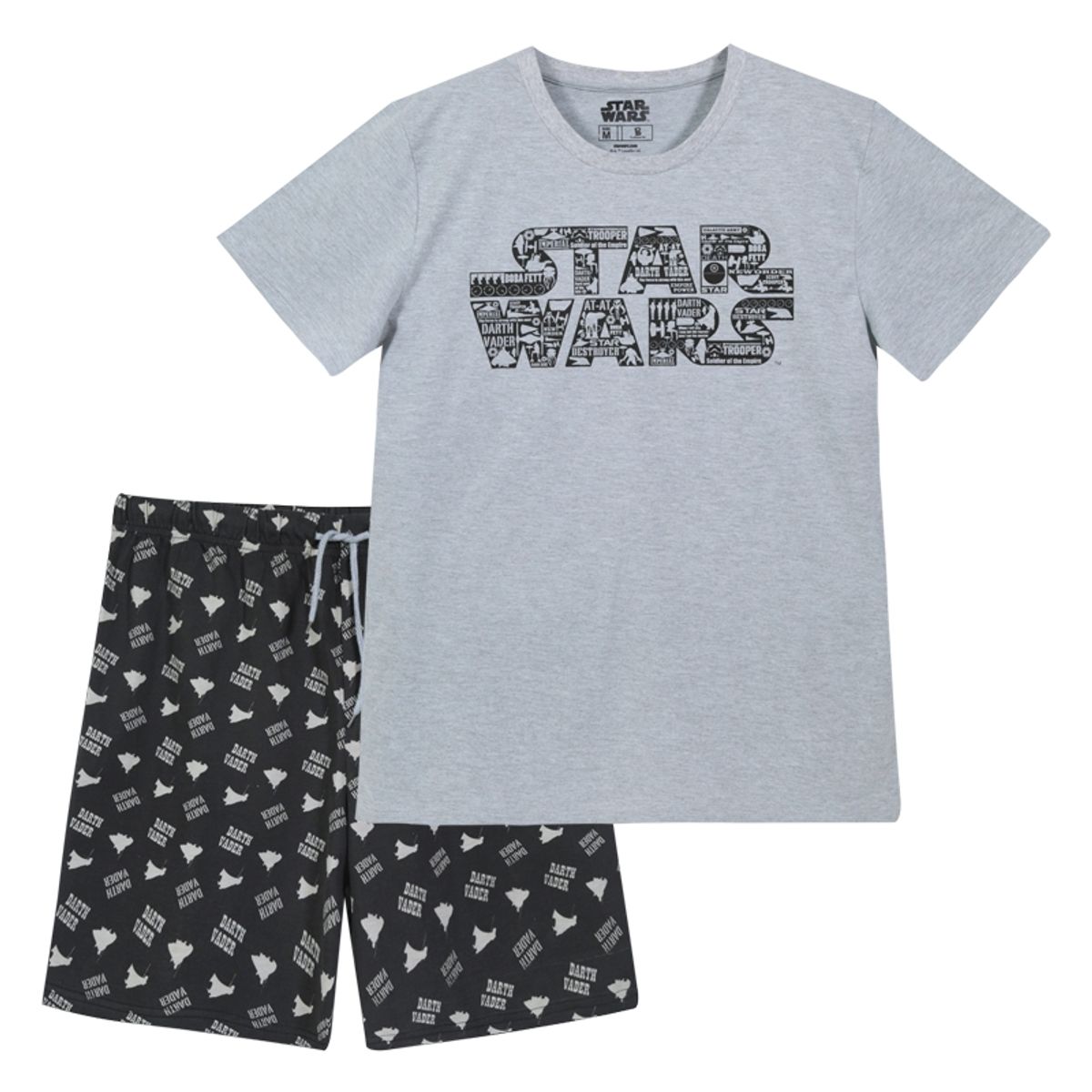 STAR WARS - Pijama Hombre Logo Y Naves Gris Star Wars