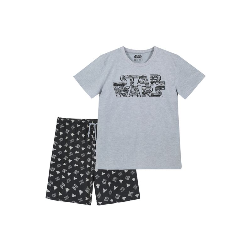 STAR WARS - Pijama Hombre Logo Y Naves Gris Star Wars