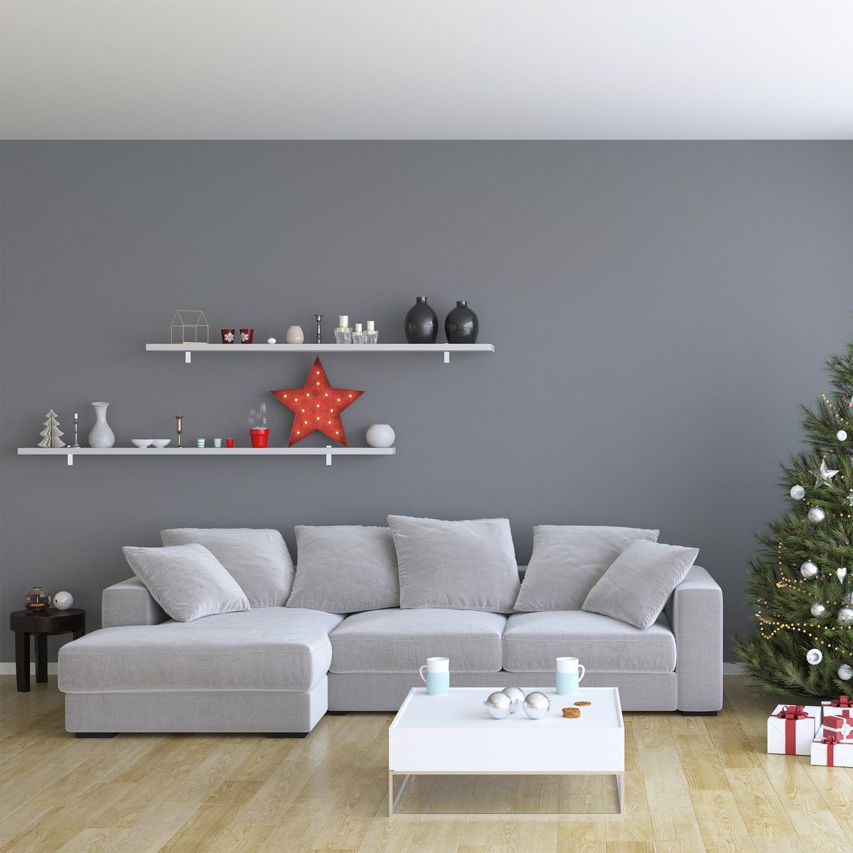 BRASFORMA - Repisa Flotante + 2 Soportes 90×25 Blanco - KPB90x25 BRASFORMA