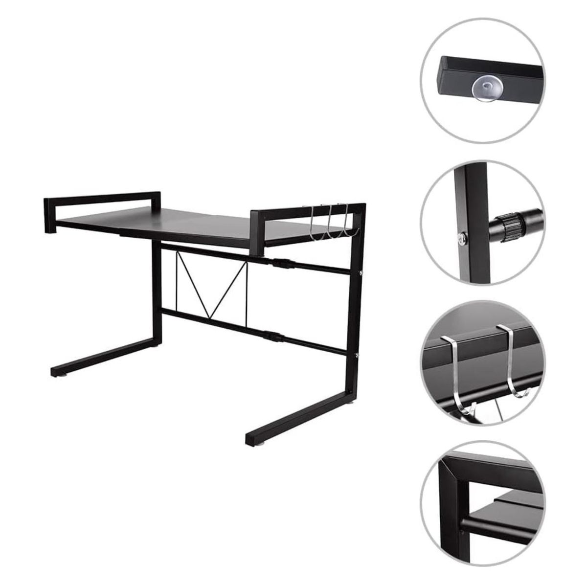 SOHOGAR - Estante organizador microondas ajustable metal