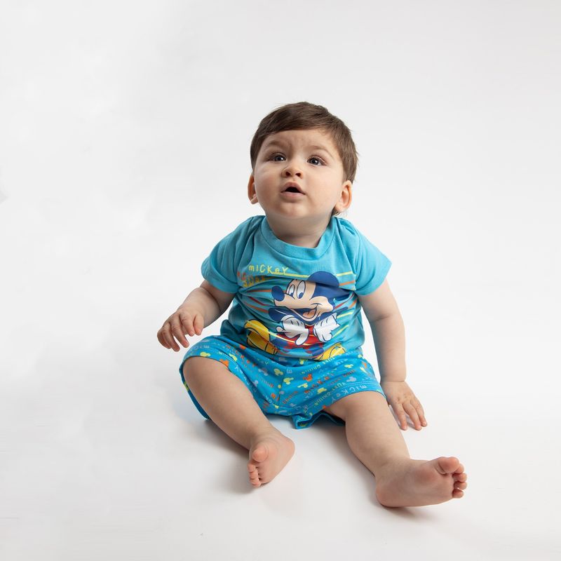 DISNEY - Pijama Niño Mickey Feliz De La Vida Celeste Disney