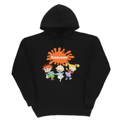 NICKELODEON - Poleron Adulto Capucha Rugrats Negro