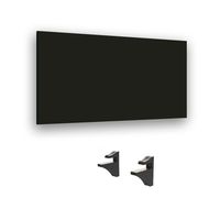 Repisa Flotante 90x25cm MDP + 2 soportes Negro KPP90x25x1,5UV